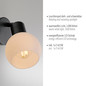 Preview: JUST LIGHT LOKI Wand- und Deckenleuchte E14 Warmweiss max.5W schwarz 12150-18