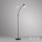 Preview: JUST LIGHT LOKI Stehleuchte E14 Warmweiss max.5W schwarz 12157-18
