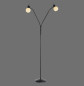 Preview: JUST LIGHT LOKI Stehleuchte E14 Warmweiss max.10W 2-fach schwarz 12158-18