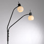 Preview: JUST LIGHT LOKI Stehleuchte E14 Warmweiss max.10W 2-fach schwarz 12158-18