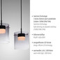 Preview: JUST LIGHT ELIO LED Pendelleuchte Warmweiss Dimmbar 22,5W 3-fach schwarz 14043-18