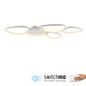 Preview: JUST LIGHT PEBBLES LED Deckenleuchte Warmweiss Dimmbar 42W weiss 14045-16