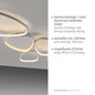 Preview: JUST LIGHT PEBBLES LED Deckenleuchte Warmweiss Dimmbar 42W weiss 14045-16