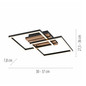 Preview: JUST LIGHT AKUSTIKA LED Deckenleuchte Warmweiss 15W Holz-natur 14053-79