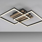 Preview: JUST LIGHT AKUSTIKA LED Deckenleuchte Warmweiss 15W Holz-natur 14053-79