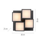 Preview: JUST LIGHT TETRIS LED Deckenleuchte Warmweiss 17W schwarz 14114-18