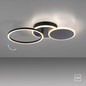 Preview: JUST LIGHT SEVENT LED Deckenleuchte Warmweiss 25,5W schwarz 14116-18