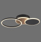 Preview: JUST LIGHT SEVENT LED Deckenleuchte Warmweiss 25,5W Holzdekor 14116-78