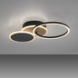 Preview: JUST LIGHT SEVENT LED Deckenleuchte Warmweiss 25,5W Holzdekor 14116-78