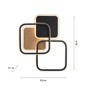 Preview: JUST LIGHT SEVENT LED Deckenleuchte Warmweiss 36W Holzdekor 14117-78