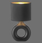 Preview: JUST LIGHT CARARA Tischleuchte E27 max. 25W schwarz 14193-18