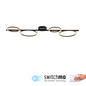 Preview: JUST LIGHT MINI RITUS LED Deckenleuchte Warmweiss Dimmbar 36W schwarz 14211-18