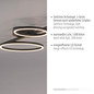 Preview: JUST LIGHT MINI RITUS LED Deckenleuchte Warmweiss Dimmbar 36W schwarz 14211-18