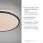 Preview: JUST LIGHT KYLE LED Deckenleuchte Warmweiss Dimmbar 10W schwarz 14293-18