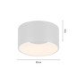 Preview: JUST LIGHT TANIKA LED Deckenleuchte Warmweiss Dimmbar 13W weiss 14325-16