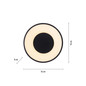 Preview: JUST LIGHT TANIKA LED Deckenleuchte Warmweiss Dimmbar 13W schwarz 14325-18