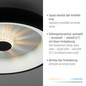 Preview: JUST LIGHT VERTIGO LED Deckenleuchte CCT Dimmbar 29W schwarz 14384-18