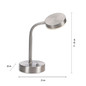 Preview: JUST LIGHT HENSKEN LED Tischleuchte Warmweiss 5W stahl 14419-55