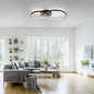 Preview: JUST LIGHT ASMINA LED Deckenleuchte Warmweiss 27,6W 2-fach schwarz 14540-18