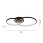 Preview: JUST LIGHT ASMINA LED Deckenleuchte Warmweiss 27,6W 2-fach schwarz 14540-18