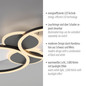 Preview: JUST LIGHT TROOPER LED Deckenleuchte Warmweiss 39W 2-fach weiss 14552-16