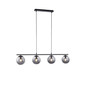 Preview: JUST LIGHT BIG WIDOW Pendelleuchte E14 max. 25W 4-fach schwarz 14604-18
