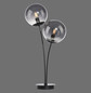 Preview: JUST LIGHT BIG WIDOW Tischleuchte E14 max. 25W 2-fach schwarz 14605-18