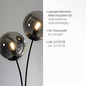 Preview: JUST LIGHT BIG WIDOW Tischleuchte E14 max. 25W 2-fach schwarz 14605-18