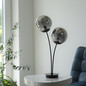 Preview: JUST LIGHT BIG WIDOW Tischleuchte E14 max. 25W 2-fach schwarz 14605-18
