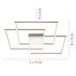 Preview: JUST LIGHT ASMIN LED Deckenleuchte CCT Dimmbar 21W 4-fach stahl 14713-55