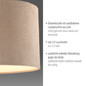 Preview: JUST LIGHT DURO Deckenleuchte E27 max. 10W sand 14891-39