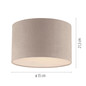Preview: JUST LIGHT DURO Deckenleuchte E27 max. 10W sand 14891-39