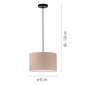 Preview: JUST LIGHT DURO Pendelleuchte E27 max. 10W sand 14892-39