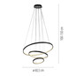 Preview: JUST LIGHT CERCHI LED Pendelleuchte Warmweiss 45W schwarz 15070-18