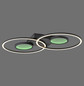 Preview: JUST LIGHT TUNEL LED Deckenleuchte CCT Dimmbar 35,8W 2-fach schwarz 15160-18