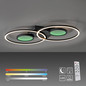 Preview: JUST LIGHT TUNEL LED Deckenleuchte CCT Dimmbar 35,8W 2-fach schwarz 15160-18
