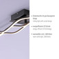 Preview: JUST LIGHT WAVE LED Deckenleuchte Warmweiss 29,5W 3-fach schwarz 15167-18