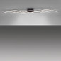 Preview: JUST LIGHT WAVE LED Deckenleuchte Warmweiss 29,5W 3-fach schwarz 15167-18