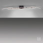 Preview: JUST LIGHT WAVE LED Deckenleuchte Warmweiss 29,5W 3-fach schwarz 15167-18