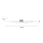 Preview: JUST LIGHT WAVE LED Deckenleuchte Warmweiss 29,5W 3-fach stahl 15167-55