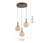 Preview: JUST LIGHT NAMI LED Pendelleuchte Warmweiss Dimmbar 15W 3-fach sand 15178-39
