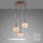 Preview: JUST LIGHT NAMI LED Pendelleuchte Warmweiss Dimmbar 15W 3-fach sand 15178-39