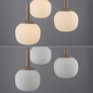Preview: JUST LIGHT NAMI LED Pendelleuchte Warmweiss Dimmbar 15W 3-fach sand 15178-39
