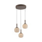 Preview: JUST LIGHT NAMI LED Pendelleuchte Warmweiss Dimmbar 15W 3-fach sand 15178-39