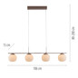 Preview: JUST LIGHT NAMI LED Pendelleuchte Warmweiss Dimmbar 20W 4-fach sand 15179-39