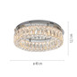 Preview: JUST LIGHT KULUNKA LED Deckenleuchte Warmweiss Dimmbar 21,5W chrom 15204-17