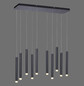 Preview: JUST LIGHT BRUNO LED Pendelleuchte Warmweiss 48W 10-fach schwarz 15206-18