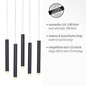 Preview: JUST LIGHT BRUNO LED Pendelleuchte Warmweiss 48W 10-fach schwarz 15206-18