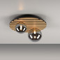 Preview: JUST LIGHT GERDA STIKA Deckenleuchte G9 max. 5W 2-fach Holz-natur 15208-79