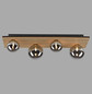 Preview: JUST LIGHT GERDA STIKA Deckenleuchte G9 max. 5W 4-fach Holz-natur 15209-79
